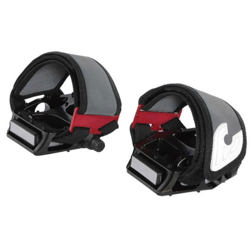 Cinelli Kinks Adjustable Toe Straps  Corrosion-Resistant Aluminum, Reflective Safety Features, One Size Fits Most, Bike Footwear Accessories Gray