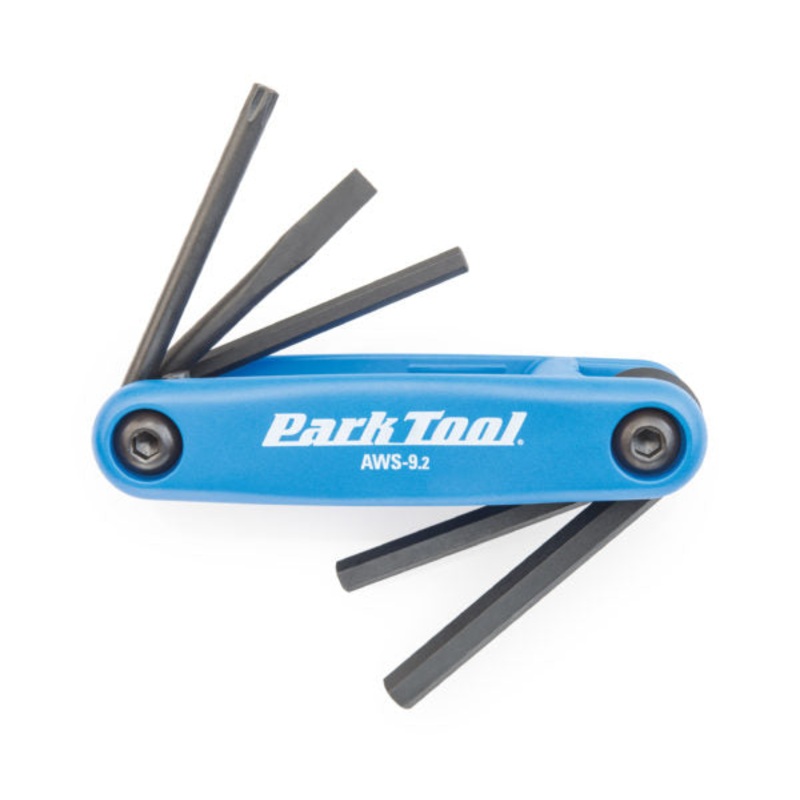 Park Tool Fold-Up Hex Wrench and Screwdriver Set AWS-9.2 Blue