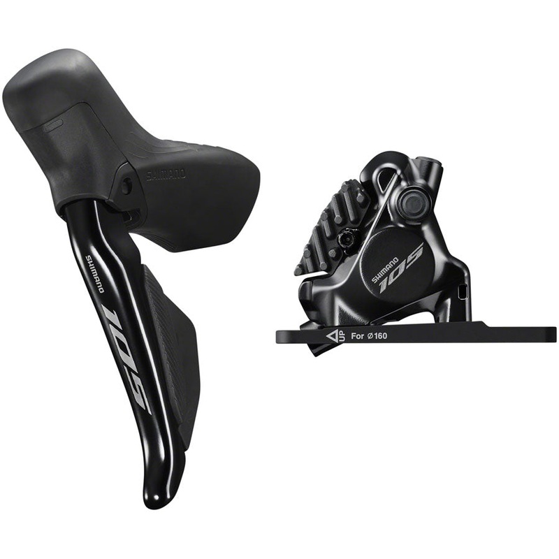Shimano 105 ST-R7170-LE Di2 Shift/Brake Lever with BR-R7170 Hydraulic Disc Brake Caliper – Front, 2x, Flat Mount with