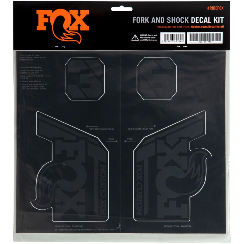 FOX Fork and Shock Decal Kit – Stealth Black