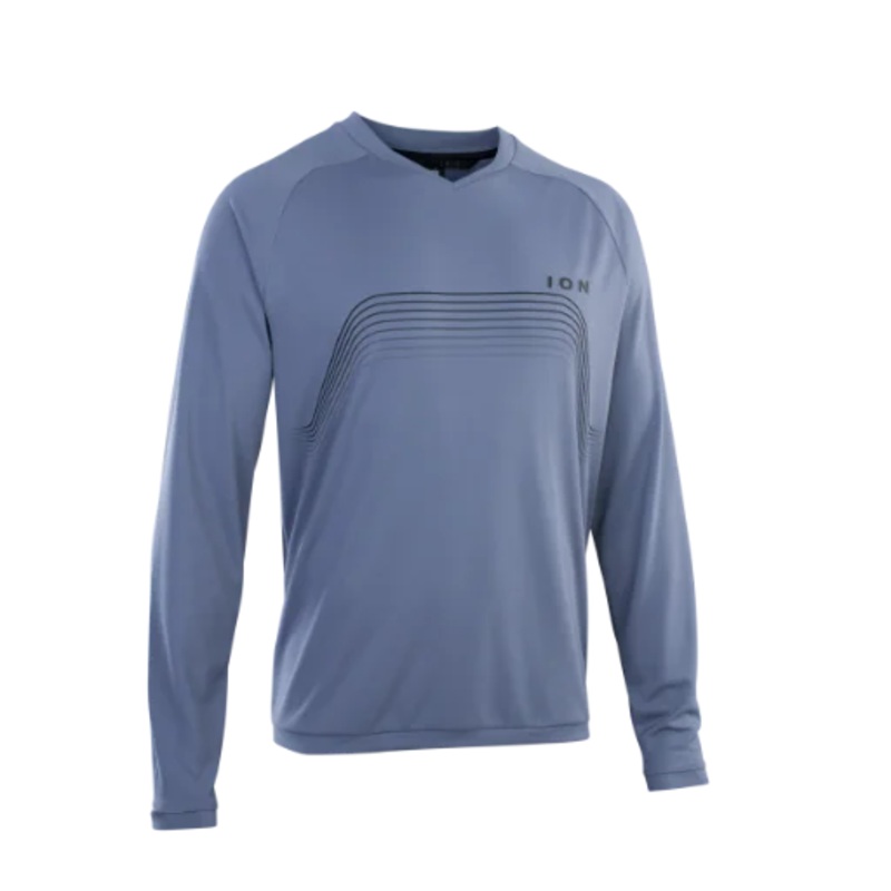 ION Traze Long Sleeve MTB Jersey – Storm Blue – 2022 714 Storm Blue Small
