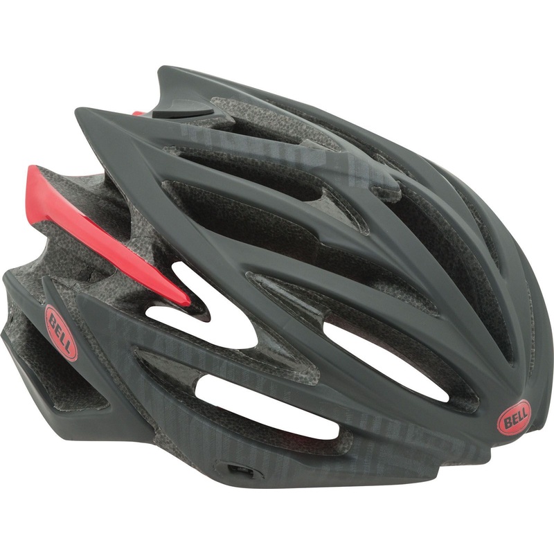 Bell Volt Road Helmet – Black-Red Slash Black – Red Slash Small