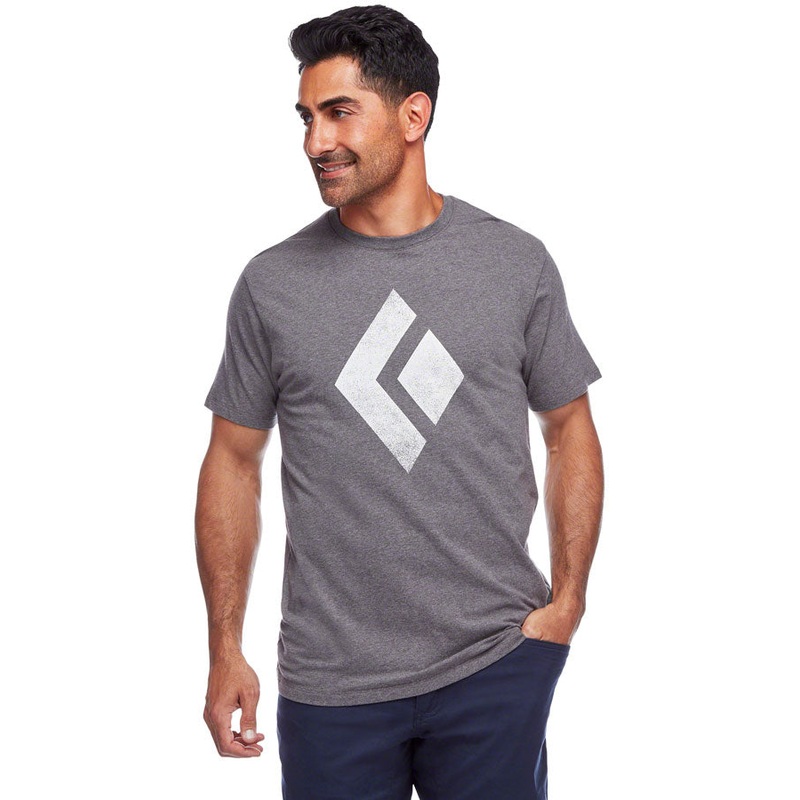 Black Diamond Chalked Up Tee – Charcoal Heather Mens Small