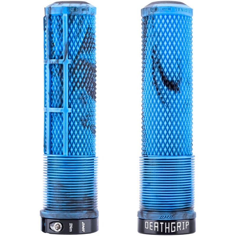 DMR DeathGrip 2 Flangeless Grips – Thin, Lock-On, Blue Mable