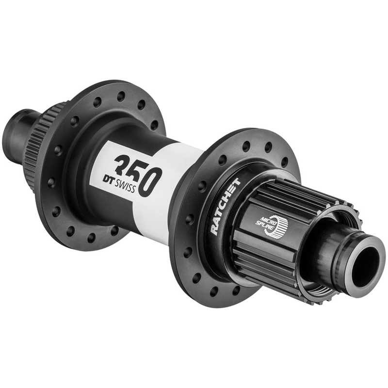 DT Swiss 350 Rear Hub – 12 x 142mm, Center-Lock, Micro Spline, Black, 24H, 36pt