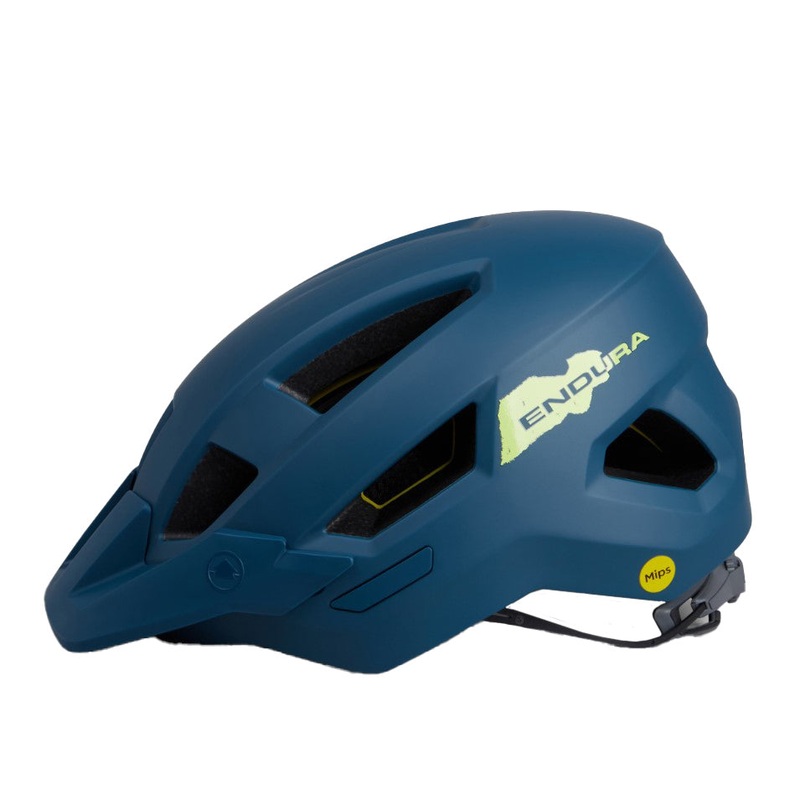 Endura Hummvee Youth MIPS Helmets  Lightweight, Recycled EPS, Multi-Impact Protection, Adjustable Fit, Visor & Certified Safety for Kids Barra Blue