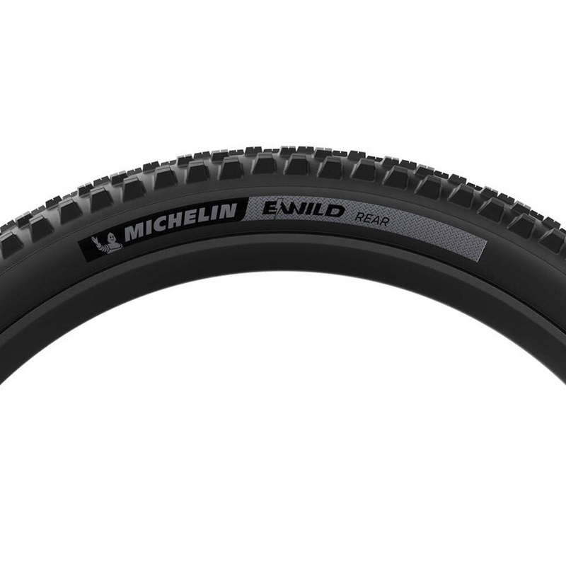 Michelin E-WILD RACING LINE Rear Mountain Tire 27.5″x2.60 Folding Tubeless Ready MAGI-X 4×55 Black