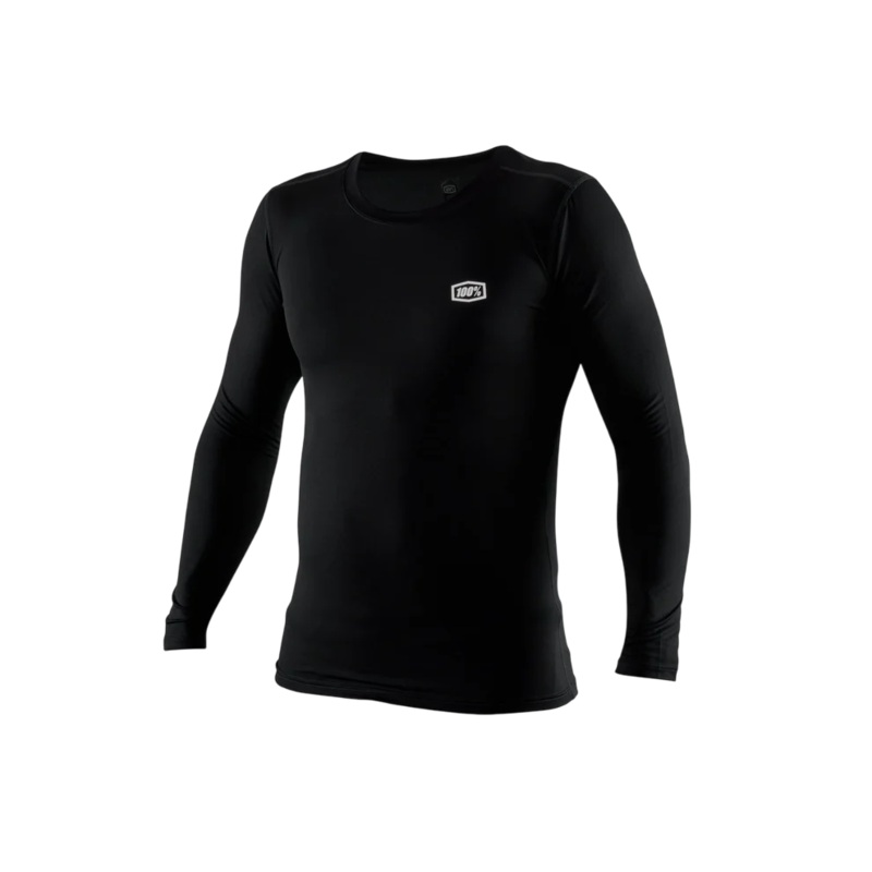 100% Basecamp Long Sleeve Base Layer – Black Black Small