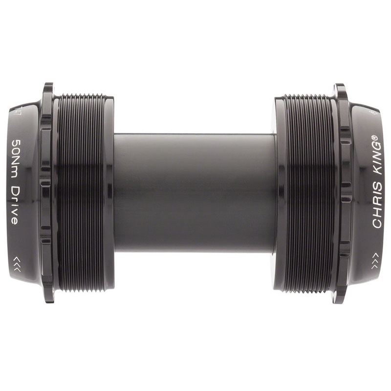 Chris King ThreadFit T47 24x Bottom Bracket with Fit Kit 6 – T47, For SRAM/Truvativ GXP, Black