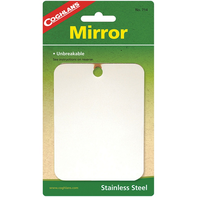 Coghlans Stainless Steel Mirror – Durable and Reflective Stainless Steel Mirror for Outdoor Adventures