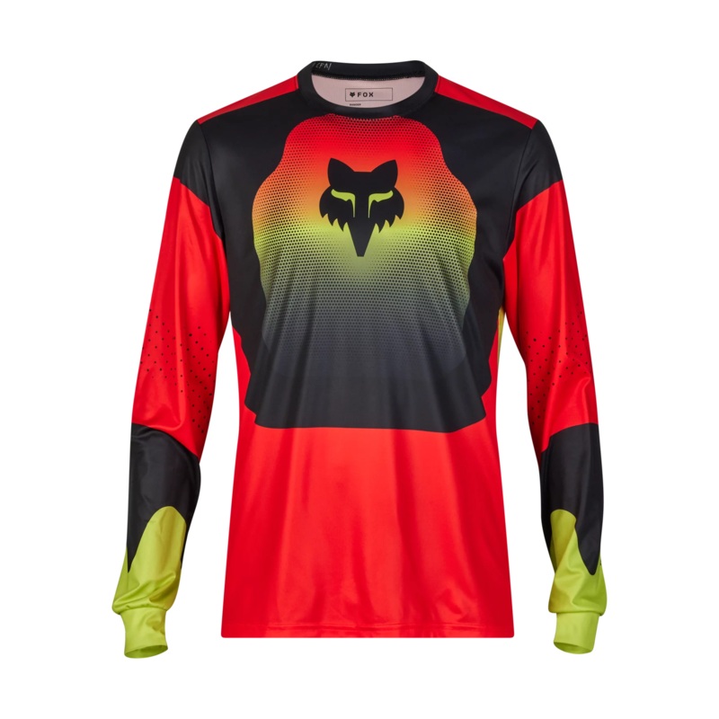 Fox Racing Ranger Long Sleeve MTB Jersey – Revise – Red-Yellow Red – Yellow Small