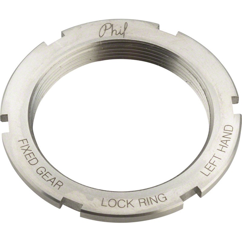 Phil Wood Stainless Steel Track Lockring 1.32″ x 24 tpi Left-Hand Thread