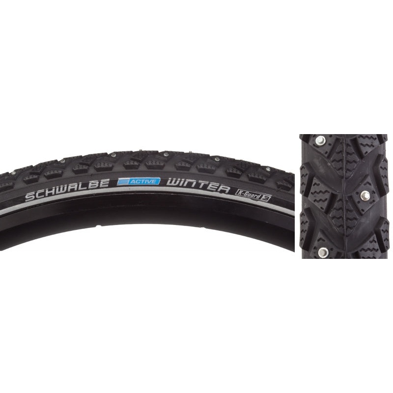 Schwalbe Winter Tire 700x35C Wire Clincher Winter KevlarGuard Reflex 50TPI Black