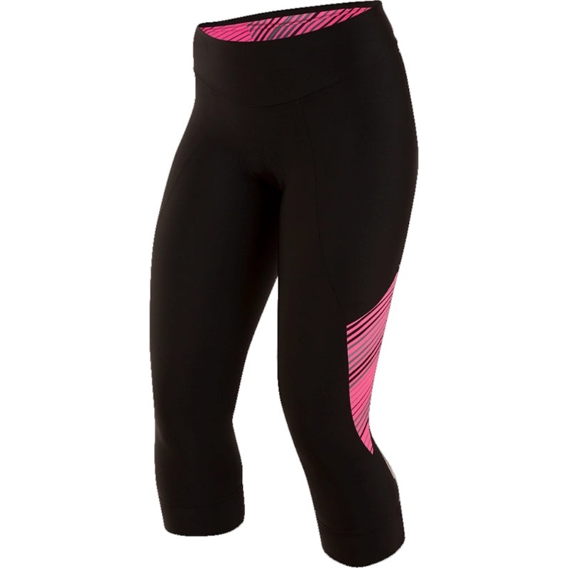 Pearl Izumi Select Pursuit 3/4 Cycling Tight – Womens – Black-Screaming Pink Whirl Black – Screaming Pink Whirl Large