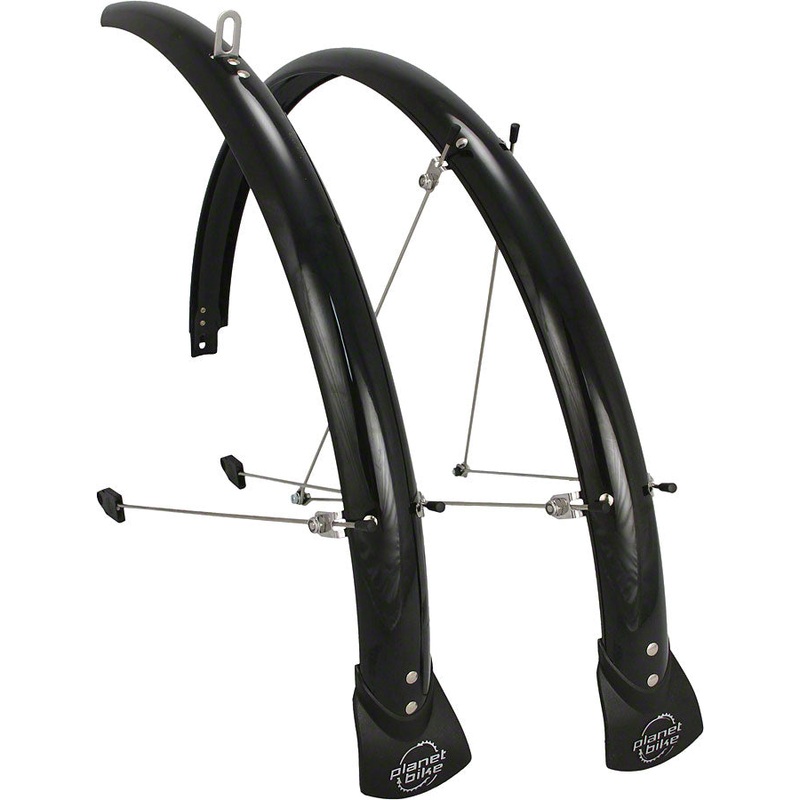 Planet Bike Hardcore 700c x 45 Fender Set: Black (700c x 25-35)