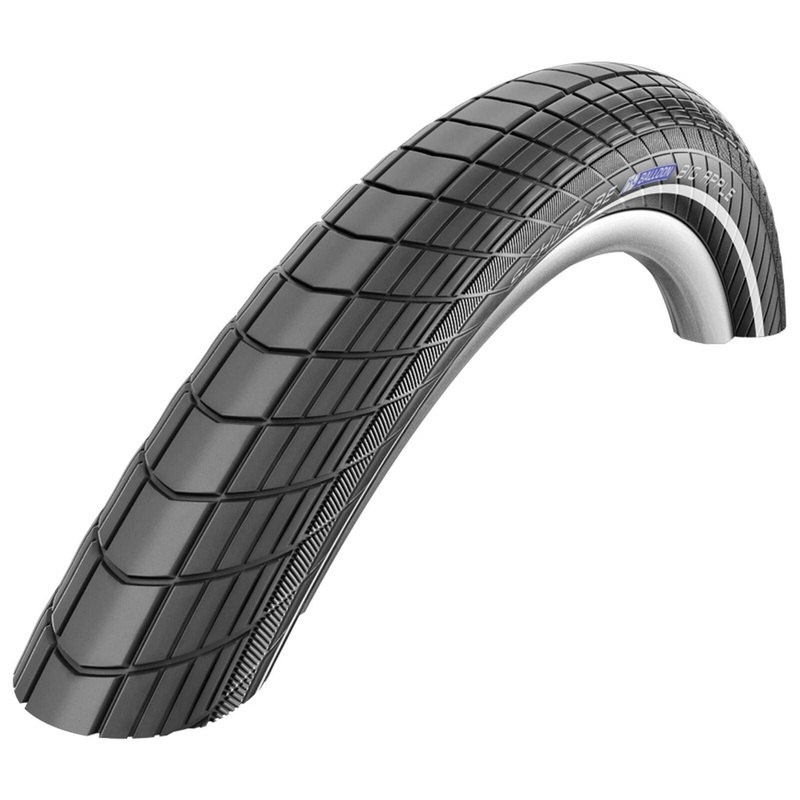 Schwalbe Big Apple Performance Line 29″ Wire Cruiser Tire – Reflective Black – Reflective 2.35″