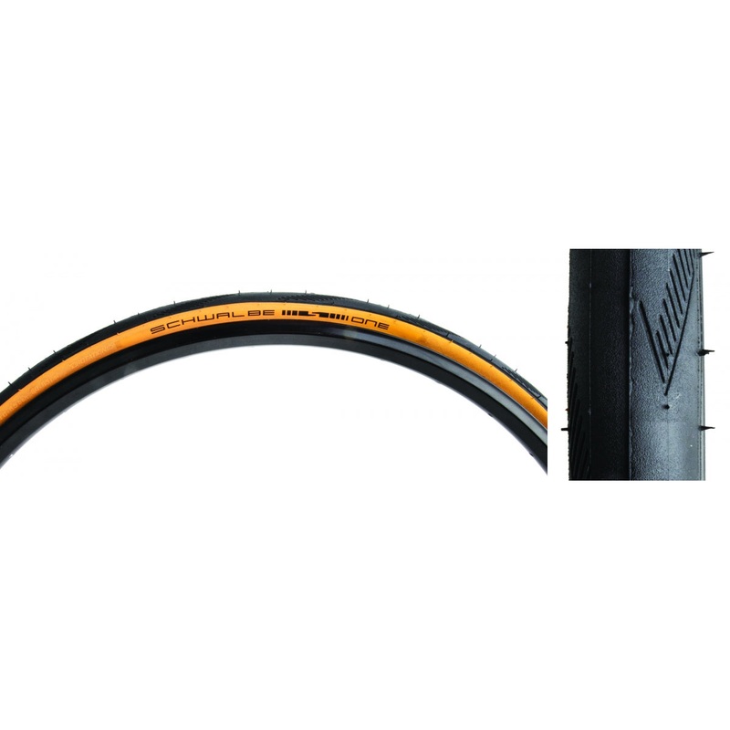 Schwalbe One Tire – 700 x 25, Clincher, Folding, Black/Tan, Performance Line, RaceGuard, Addix 11654037