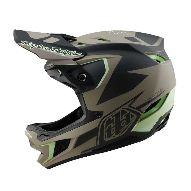Troy Lee Designs D4 Composite Full Face Helmet – Optic – Timber Timber X-Small