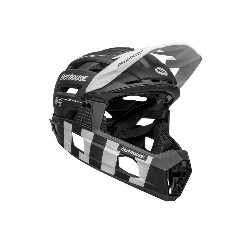 Bell Super Air R Spherical Full Face Helmet – Fasthouse – Matt Black-White Matt Black – White Small