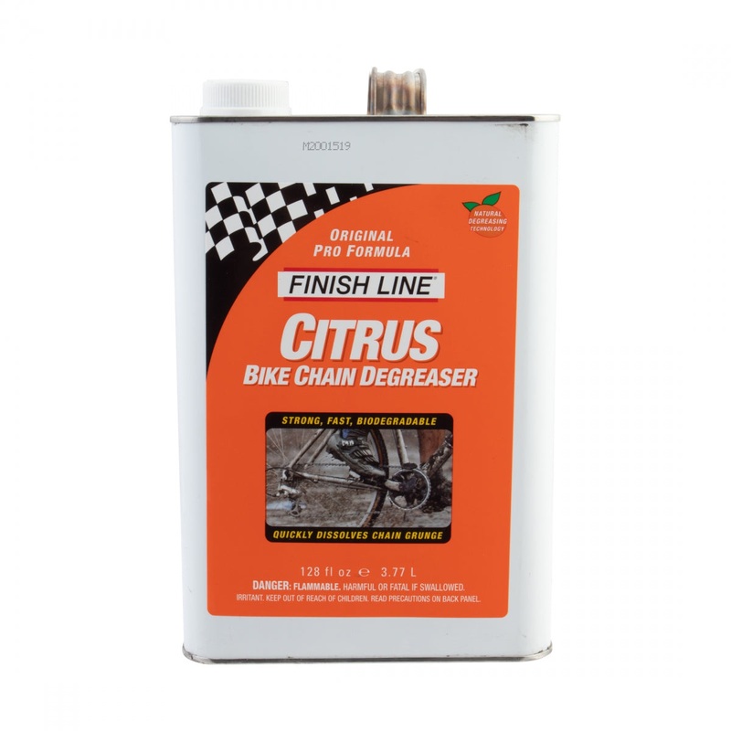 Finish Line Citrus Bike Degreaser Jug 1 Gallon  Eco-Friendly, Biodegradable, Powerful Drivetrain Cleaner for Bike Maintenance 1 gal