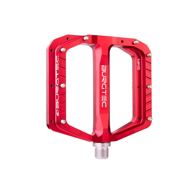 Burgtec Penthouse MK5 Flat Pedals – Race Red Race Red