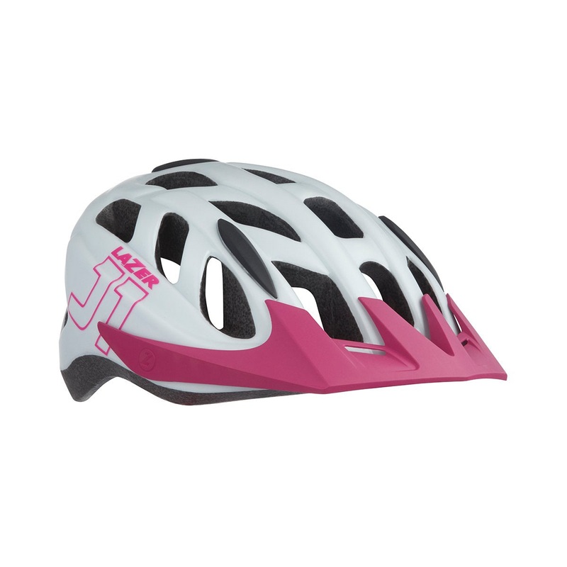 Lazer J1 MTB Helmet – Youth – White-Pink White – Pink One Size NLM