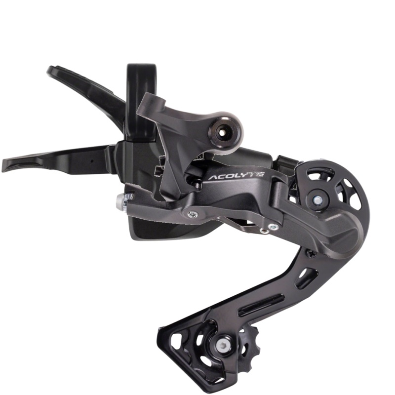 microSHIFT Acolyte 8-Speed Trigger Shifter & Rear Derailleur Bike Components, Black