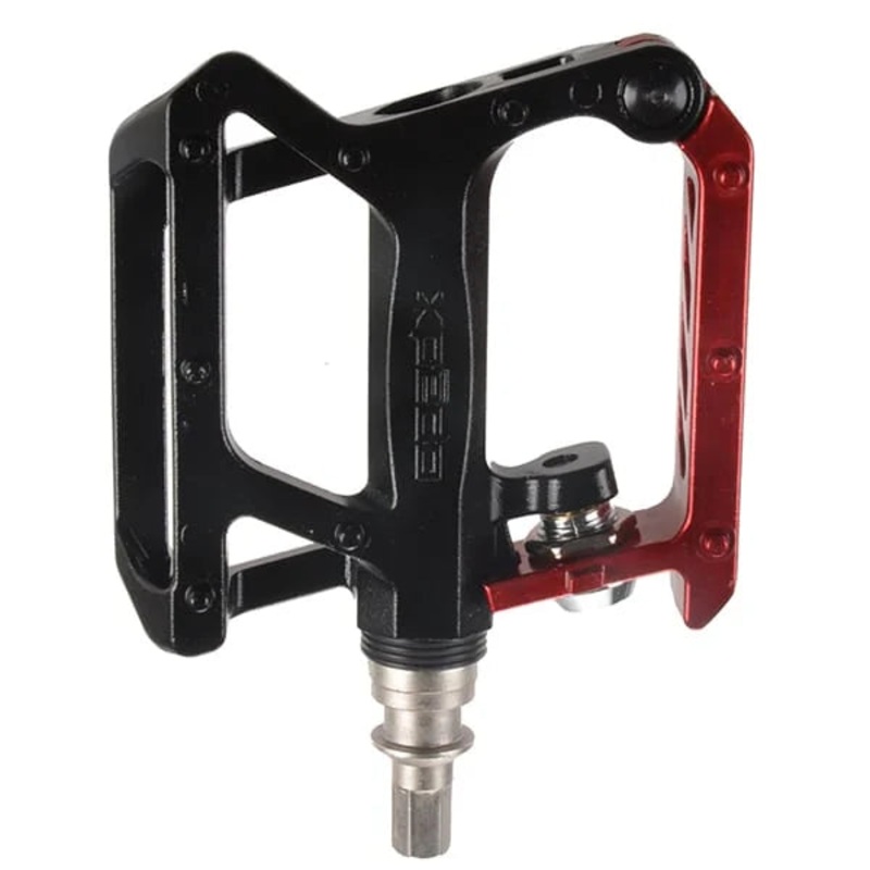 Xpedo TRVS 10 QRD Flat Pedals – Red-Black Red – Black