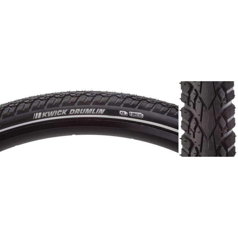 Kenda Kwick Drumlin Tire – 26 x 2 Clincher Wire Black/Reflective 60tpi KS