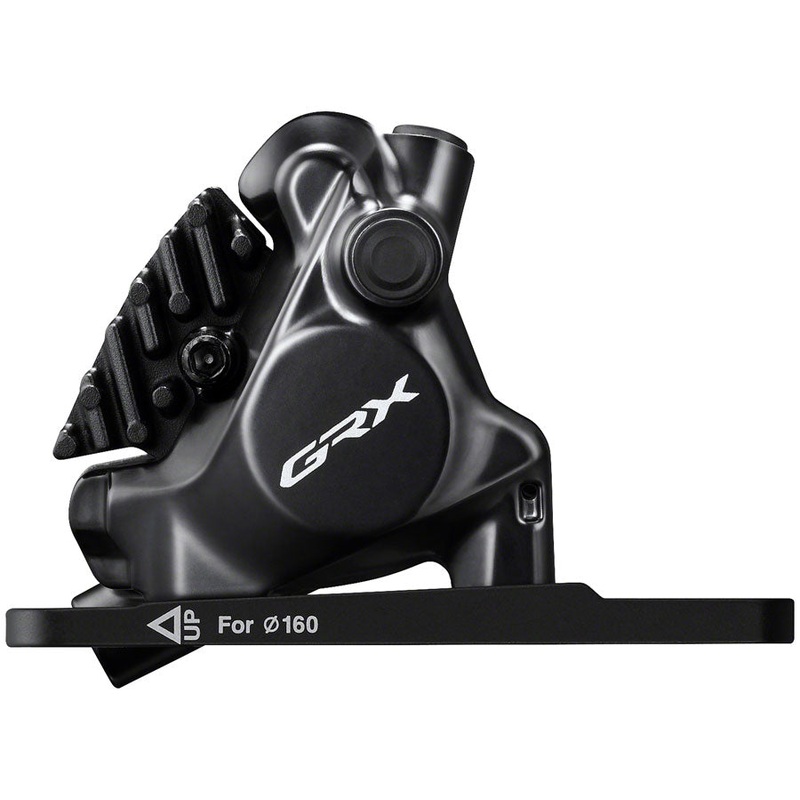 Shimano GRX BR-RX820 Hydraulic Disc Brake Caliper – Front, Flat-Mount, W/Bracket for 140/160mm Rotor (Assembled for