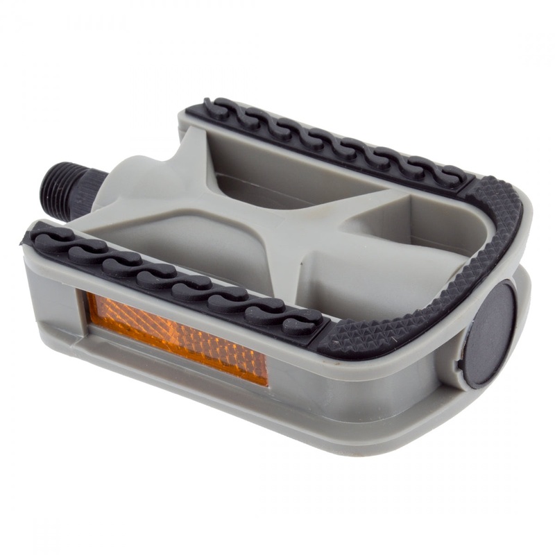 Sunlite Non-Slip Platform Pedals 9/16″ Composite Body Rubber Surface Grey/Black
