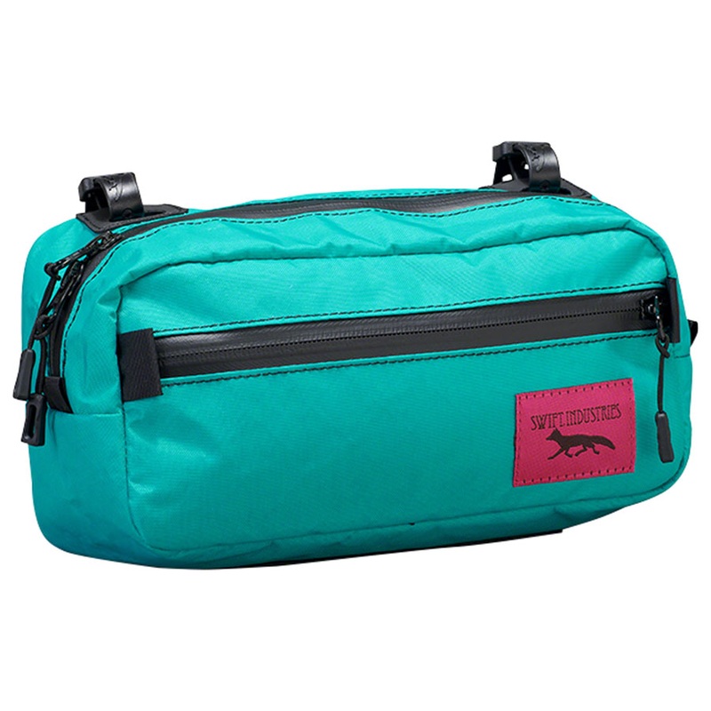 Swift Industries Kestrel Handlebar Bags  Lightweight, Water-Resistant Cycling Storage Pouches with Webbing, Lash Tabs & Organizers in Teal, Coyote, Black Teal