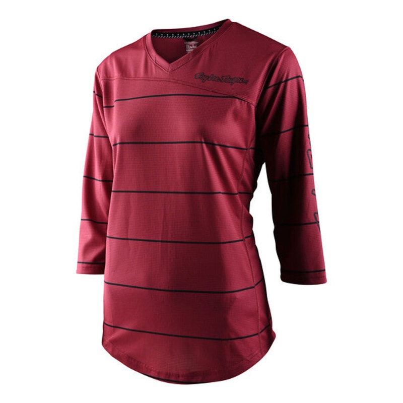 Troy Lee Designs Mischief 3/4 Sleeve MTB Jersey – Womens – Pinstripe – Elderberry Elderberry X-Small