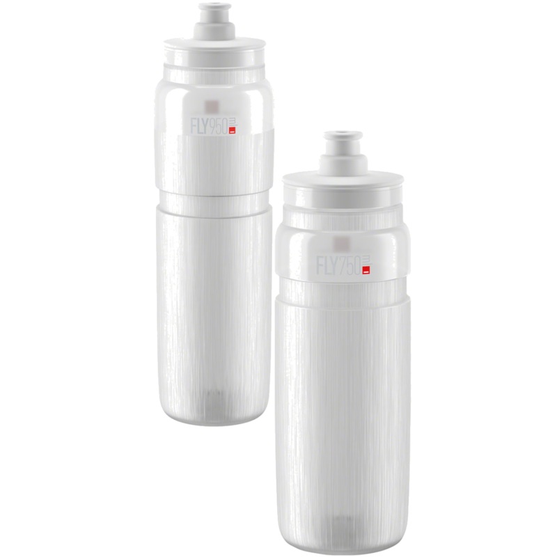 Elite Fly Tex Water Bottles Bundle 750ml & 950ml BPA-Free Plastic, Textured Grip, Lightweight Cycling Hydration