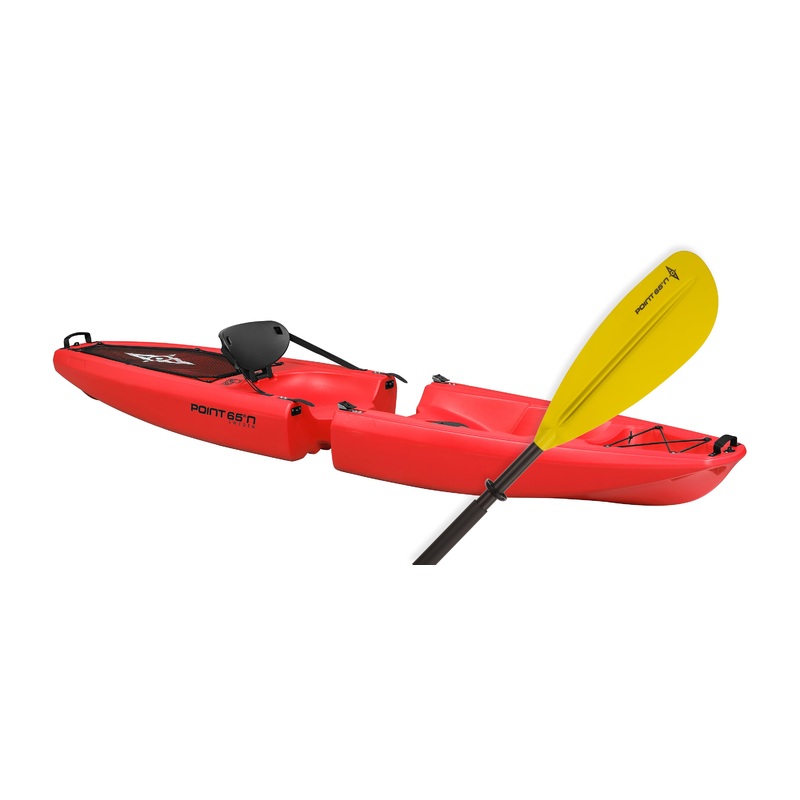 Point 65 Sweden Falcon Solo Red Kayak with Paddle – Complete Boat Package