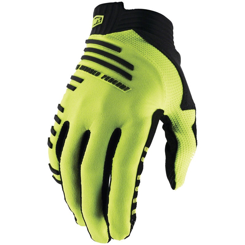 100% R-Core Gloves – Flourescent Yellow, Full Finger, X-Large
