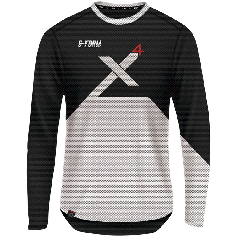 G-Form Pro-X4 Long Sleeve Bike Jersey – Black/White, Medium