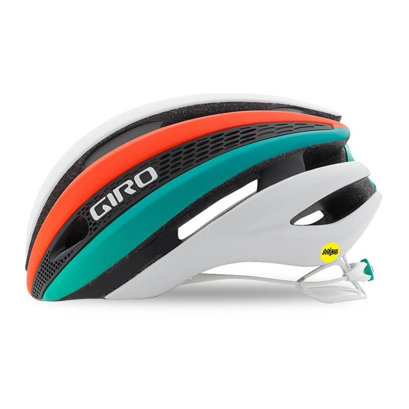 Giro Synthe Road Helmet – White-Turquoise-Vermillion – 2017 White – Turquoise – Vermillion Large