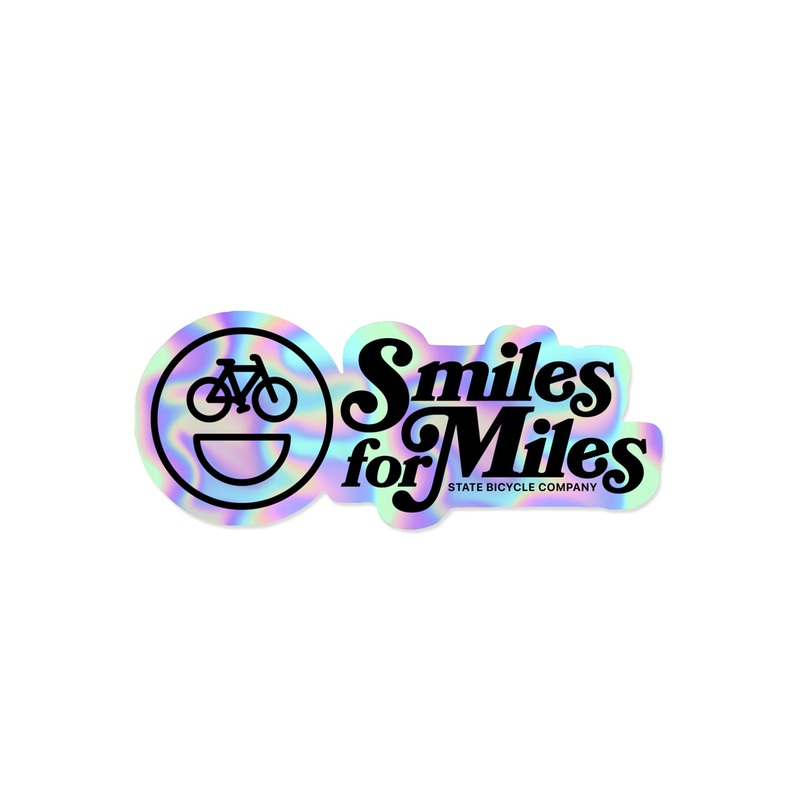 State Bicycle Co. – Holographic Smiles For Miles Sticker