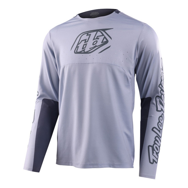 Troy Lee Designs Sprint Long Sleeve MTB Jersey – Icon – Cement – 2023 Cement Small