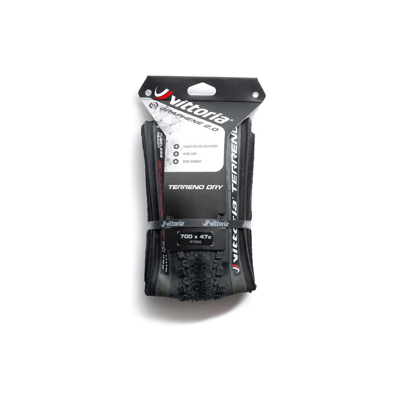Vittoria Terreno Dry – Gravel / All-Road Tire – 700 x 47c Black