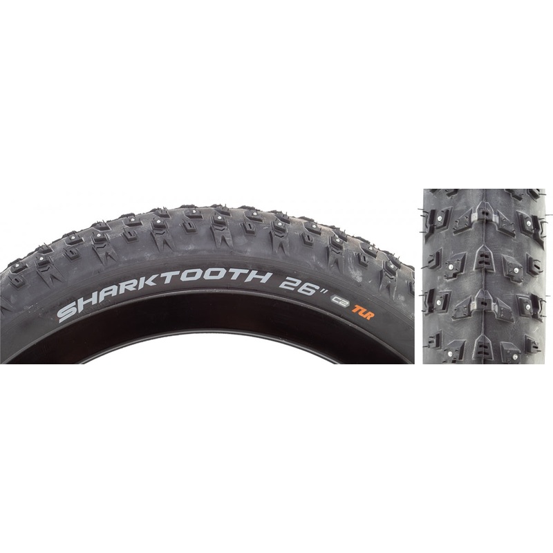 Arisun Sharktooth 26×4.0 Studded Tubeless PSI 20 TPI 120 Black/Black Reflective T090304-1