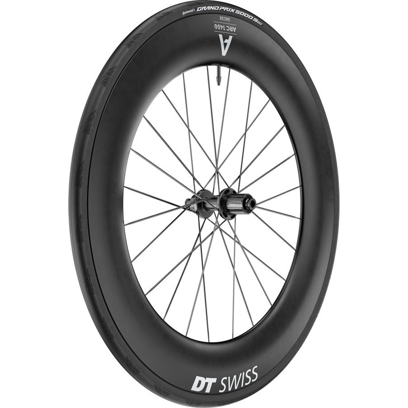 DT Swiss ARC 1400 DiCut 85 Rear Wheel – 700, 12 x 142mm, Center-Lock, HG11 Road/XDR, Ratchet EXP 36, Black, WTS w/GP5000