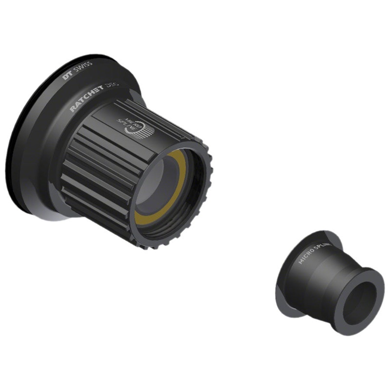 DT Swiss Ratchet DEG Freehub Body – Shimano Micro Spline, Light, Aluminum, Ceramic Ball Bearing, w/ End Cap, 12 x 148 mm