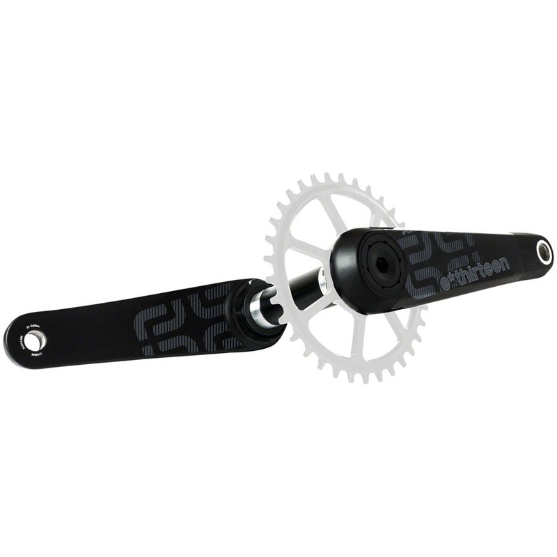 e*thirteen TRS Race Carbon Crankset – 175mm, 73mm, 30mm Spindle with e-thirteen P3 Connect Interface, Black