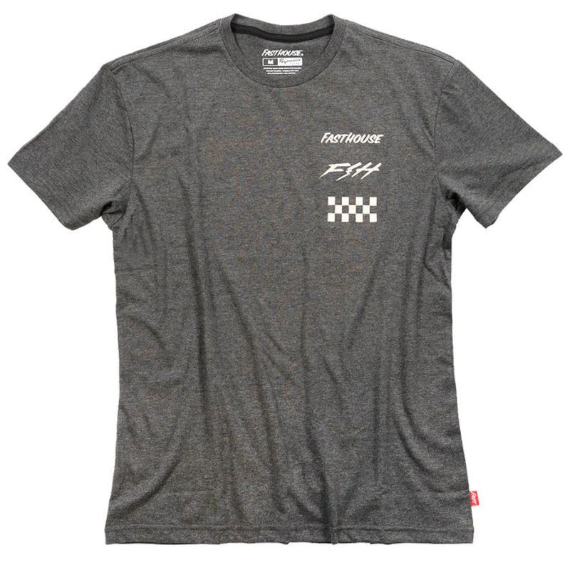 Fasthouse Evoke Short Sleeve Tech Tee – Charcoal Heather Charcoal Heather Medium