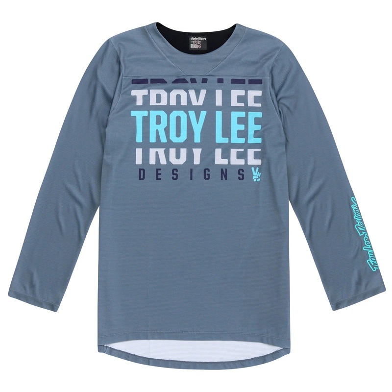 Troy Lee Designs Ruckus 3/4 Sleeve MTB Jersey – Spun – Steel Blue Steel Blue Small