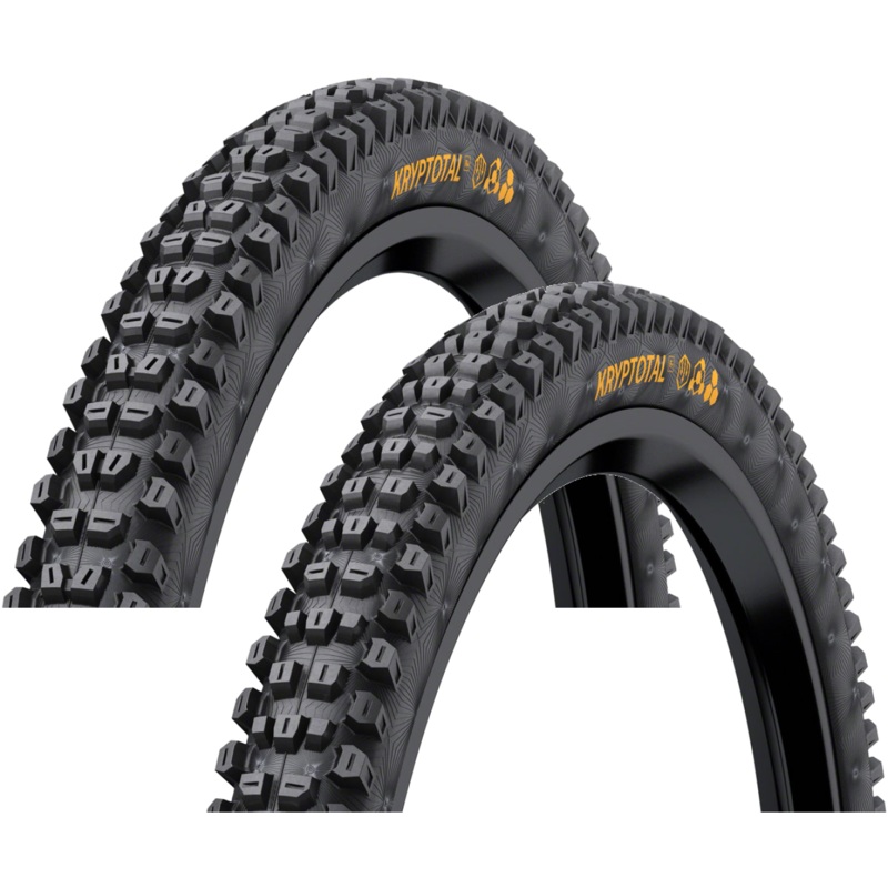 Continental Kryptotal 29 x 2.40 Tubeless Ready Mountain Bike Tires – Soft Compound, Downhill Casing, E-Bike Rated Dual-Size Pair 01019920000, 01019570000