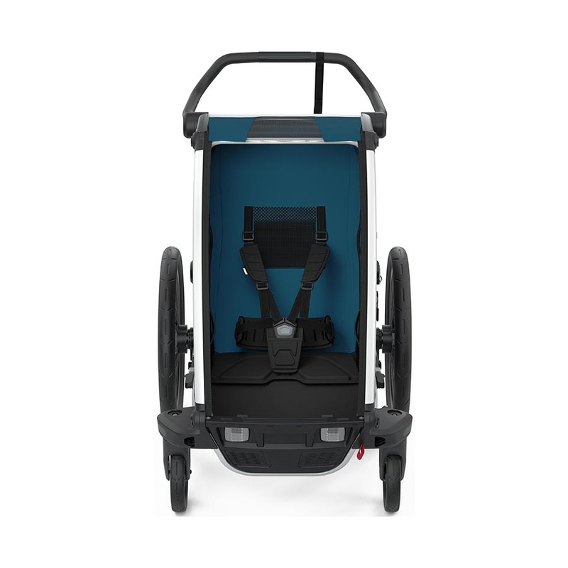 Thule Chariot Cross 1 Trailer & Jogger in Majolica Blue & Alaska  Versatile, All-Season Child Bike & Outdoor Adventure Carrier Majolica Blue