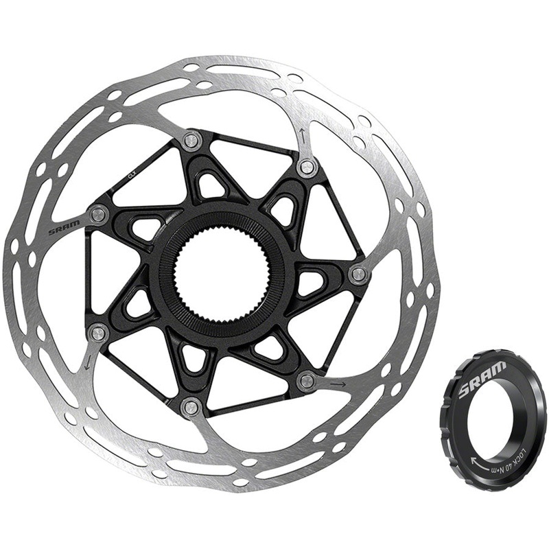 SRAM CenterLine X Disc Brake Rotor – 180mm, Center Lock, 1.85mm, Includes External Tooled Lockring